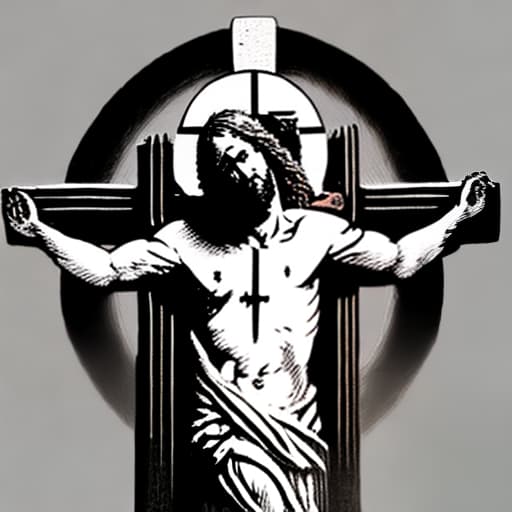 estilovintedois Christ on the cross with thorns and war