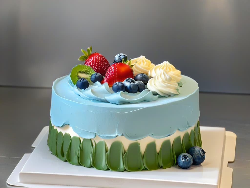  A minimalistic image of a beautifully decorated themed cake display in a bakery, featuring intricate details like fondant decorations, vibrant colors, and creative designs that showcase the artistry and skill involved in creating themed pastries. The image should focus on the exquisite craftsmanship of the cakes, highlighting the precision and creativity that goes into making them visually appealing and enticing to customers. hyperrealistic, full body, detailed clothing, highly detailed, cinematic lighting, stunningly beautiful, intricate, sharp focus, f/1. 8, 85mm, (centered image composition), (professionally color graded), ((bright soft diffused light)), volumetric fog, trending on instagram, trending on tumblr, HDR 4K, 8K