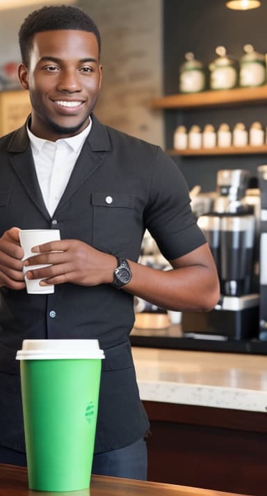  black male companion for coffee at starbucks