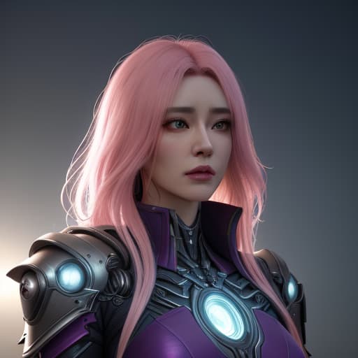  (extremely detailed CG unity 8k wallpaper), full shot body photo of the most beautiful artwork in the world, a ,pink hair,wearing a costume, cyberpunk art, ,cybernetic demon, Many Small_purple_glowing_source_engine on cloth(1.5), intricate asin armor, cyberpunk angry gorgeous druid, 3d,cg,Lens_Flare, trending on ArtStation, trending on CGSociety, Intricate, High Detail, Sharp focus, dramatic, photorealistic painting art by midjourney and greg rutkowski, by Cedric Seaut (Keos Masons),style by ivan talavera and artgerm,by lee griggs and jason chan, rendered in lumion,2030s hyperrealistic, full body, detailed clothing, highly detailed, cinematic lighting, stunningly beautiful, intricate, sharp focus, f/1. 8, 85mm, (centered image composition), (professionally color graded), ((bright soft diffused light)), volumetric fog, trending on instagram, trending on tumblr, HDR 4K, 8K