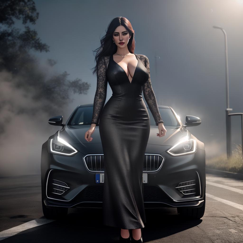  car hyperrealistic, full body, detailed clothing, highly detailed, cinematic lighting, stunningly beautiful, intricate, sharp focus, f/1. 8, 85mm, (centered image composition), (professionally color graded), ((bright soft diffused light)), volumetric fog, trending on instagram, trending on tumblr, HDR 4K, 8K