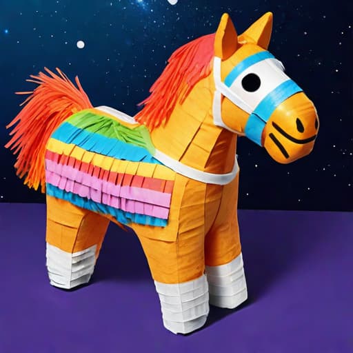  A horse Piñata in space