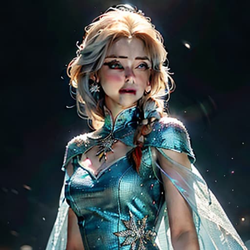  frozen elsa hyperrealistic, full body, detailed clothing, highly detailed, cinematic lighting, stunningly beautiful, intricate, sharp focus, f/1. 8, 85mm, (centered image composition), (professionally color graded), ((bright soft diffused light)), volumetric fog, trending on instagram, trending on tumblr, HDR 4K, 8K