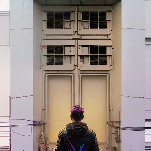 nvinkpunk ultra realistic man, hyper detail, cinematic lighting, magic neon, dark red city, Canon EOS R3, nikon, f/1.4, ISO 200, 1/160s, 8K, RAW, unedited, symmetrical balance, in-frame, 8K