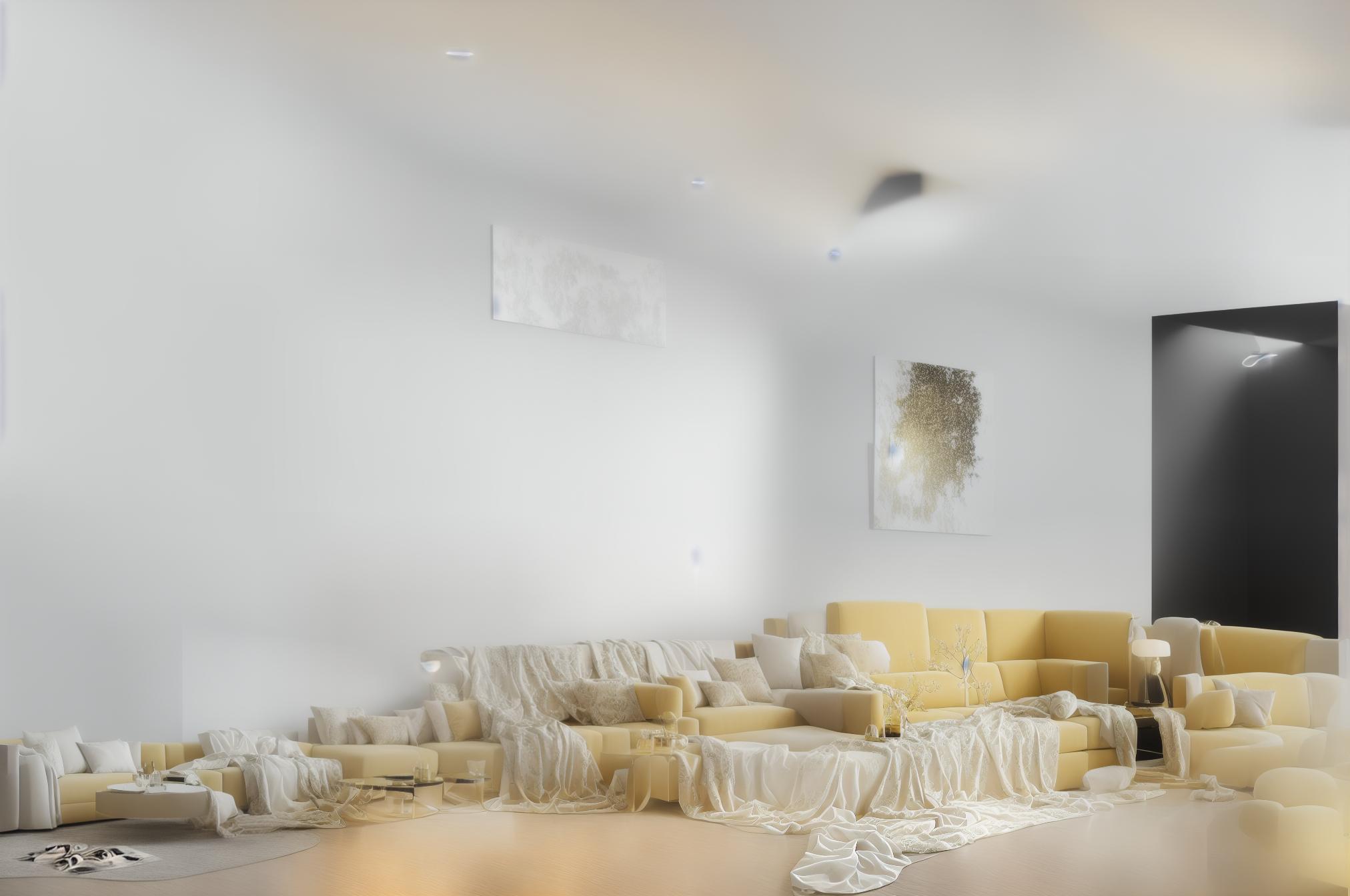  room with sofa, yellow light hyperrealistic, full body, detailed clothing, highly detailed, cinematic lighting, stunningly beautiful, intricate, sharp focus, f/1. 8, 85mm, (centered image composition), (professionally color graded), ((bright soft diffused light)), volumetric fog, trending on instagram, trending on tumblr, HDR 4K, 8K