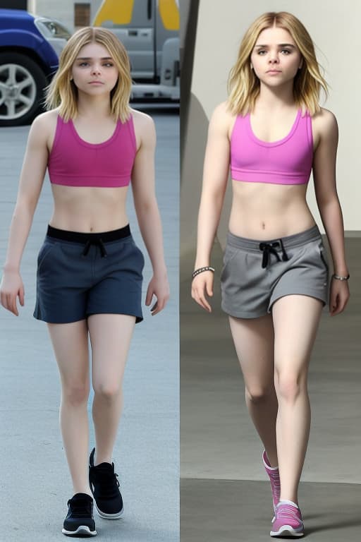  Chloe Grace Moretz with an elastic body.