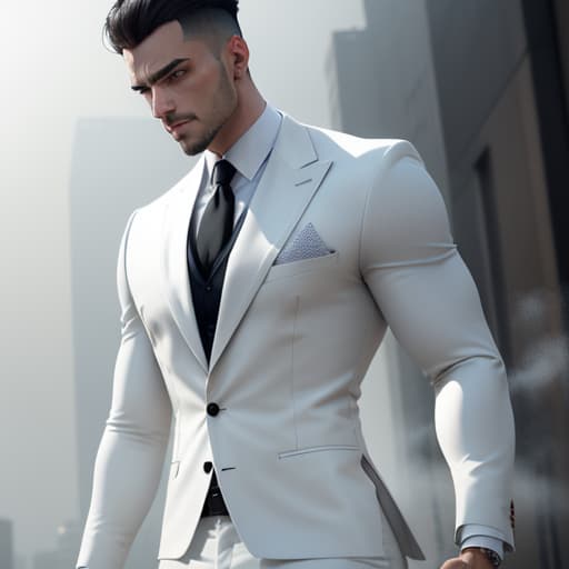  Whole body shot, Man, fashion, suit, bold, white, realistic hyperrealistic, full body, detailed clothing, highly detailed, cinematic lighting, stunningly beautiful, intricate, sharp focus, f/1. 8, 85mm, (centered image composition), (professionally color graded), ((bright soft diffused light)), volumetric fog, trending on instagram, trending on tumblr, HDR 4K, 8K