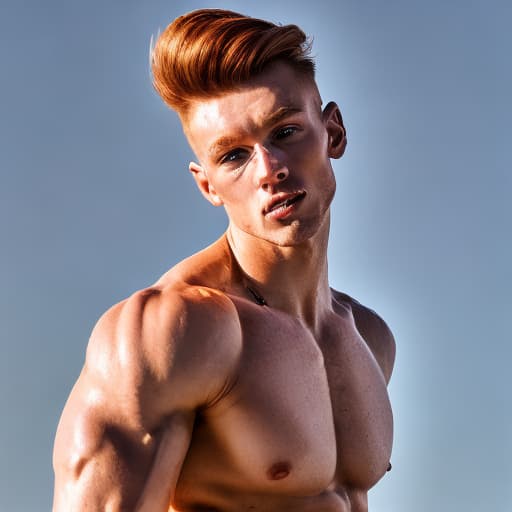 portrait+ style russian queer fitness model ginger very cute dude face