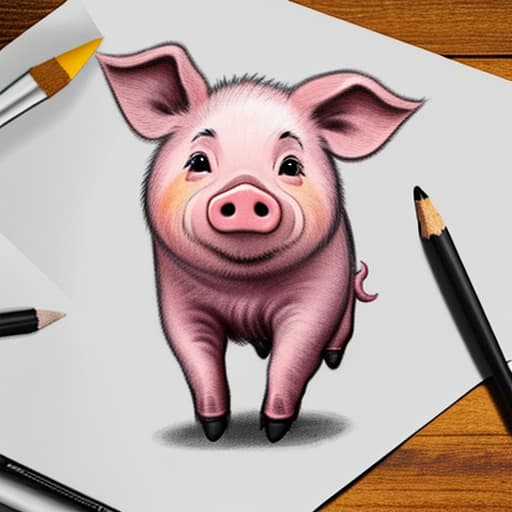  Draw a pig,