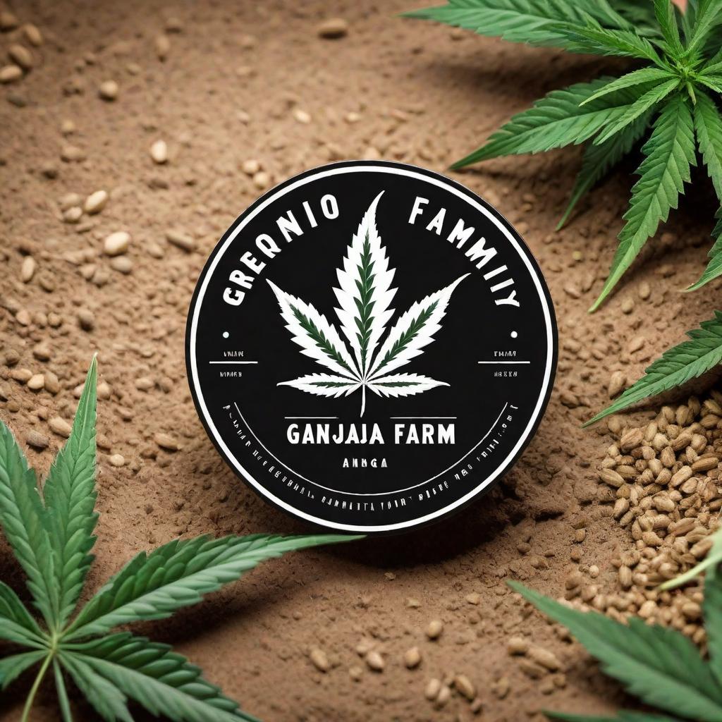  A company logo for 'Geronimo Family Ganja Farm' featuring Geronimo mountain in Grant, New Mexico as the central element. The design should incorporate the name of the farm within the logo, including visual elements of cannabis plants. The logo should reflect a wholesome, family-run business vibe and be appropriate for use on product packaging, advertising, and digital platforms. The aesthetic should be natural, organic, and welcoming. hyperrealistic, full body, detailed clothing, highly detailed, cinematic lighting, stunningly beautiful, intricate, sharp focus, f/1. 8, 85mm, (centered image composition), (professionally color graded), ((bright soft diffused light)), volumetric fog, trending on instagram, trending on tumblr, HDR 4K, 8K