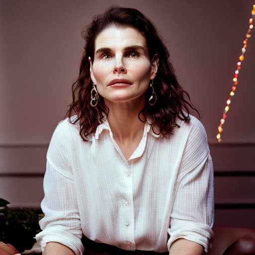 portrait+ style Julia Ormond queer face