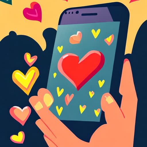  Cell phones email frustrated person cartoon hearts rockets