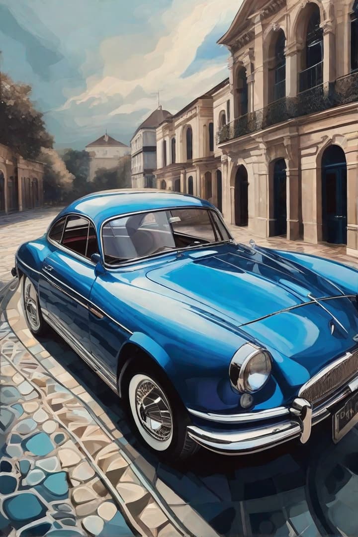  Express your creativity through digital painting. Transform the canvas with a palette of colors, blending and shading to create your own unique masterpiece: blue car