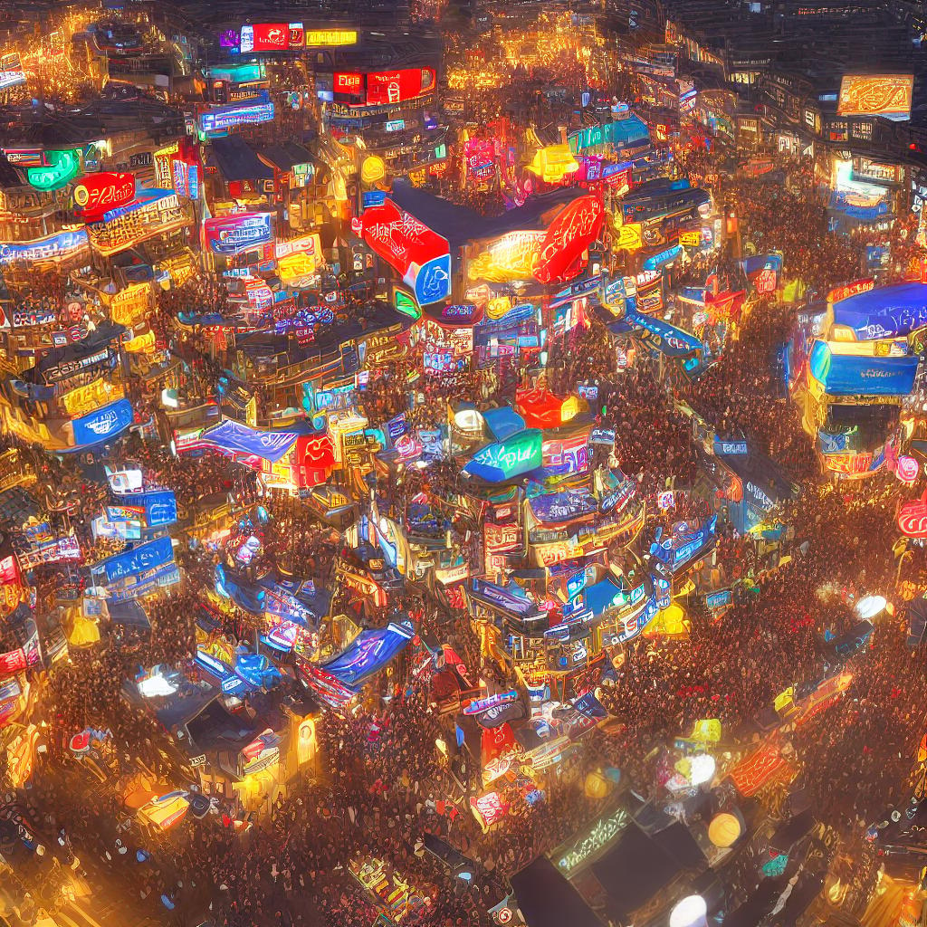  A vibrant, eye-catching masterpiece with the best quality, rendered in 8k resolution and ultra-detailed. The banner design for Shopee's 雙12活動. The main subject of the scene is a joyful crowd of people enjoying a shopping extravaganza. (Multiple shopping bags) in the hands of excited customers, (colorful confetti) raining down from above, (sparkling disco lights) illuminating the festive atmosphere, (a variety of products) displayed on vibrant stalls, and (happy shoppers) mingling with each other. The scene is filled with energy and excitement, capturing the essence of Shopee's 雙12活動. hyperrealistic, full body, detailed clothing, highly detailed, cinematic lighting, stunningly beautiful, intricate, sharp focus, f/1. 8, 85mm, (centered image composition), (professionally color graded), ((bright soft diffused light)), volumetric fog, trending on instagram, trending on tumblr, HDR 4K, 8K