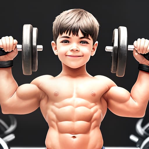  a kid in body builder