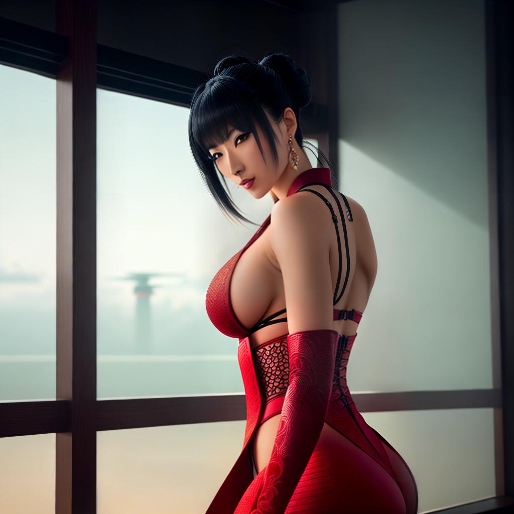  Hentai hu tao genshin with big hyperrealistic, full body, detailed clothing, highly detailed, cinematic lighting, stunningly beautiful, intricate, sharp focus, f/1. 8, 85mm, (centered image composition), (professionally color graded), ((bright soft diffused light)), volumetric fog, trending on instagram, trending on tumblr, HDR 4K, 8K
