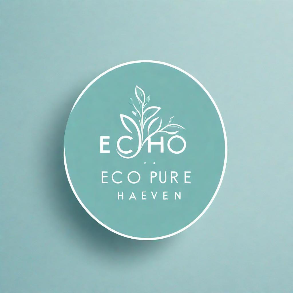  Create a logo design for a toiletry brand named 'Echo Pure Haven'. The design should evoke a sense of tranquility and purity, featuring a color palette of soft blues and greens to represent cleanliness and a natural vibe. The logo should include ethereal, fluid elements or imagery that reflects the brand's connection to nature and a minimalist, modern typeface that expresses a luxurious yet approachable brand. The design should be versatile enough for use on product labels, online platforms, and marketing materials. hyperrealistic, full body, detailed clothing, highly detailed, cinematic lighting, stunningly beautiful, intricate, sharp focus, f/1. 8, 85mm, (centered image composition), (professionally color graded), ((bright soft diffused light)), volumetric fog, trending on instagram, trending on tumblr, HDR 4K, 8K