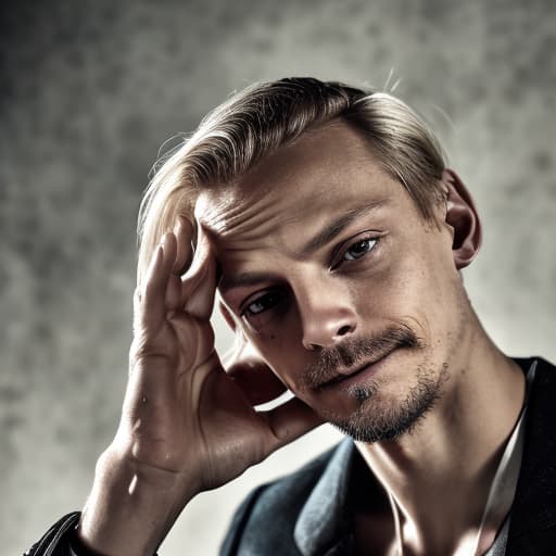 portrait+ style joel kinnaman queer face