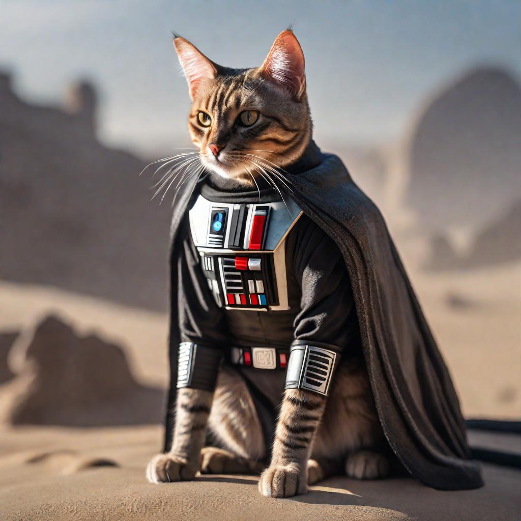  Star wars Cat sith hyperrealistic, full body, detailed clothing, highly detailed, cinematic lighting, stunningly beautiful, intricate, sharp focus, f/1. 8, 85mm, (centered image composition), (professionally color graded), ((bright soft diffused light)), volumetric fog, trending on instagram, trending on tumblr, HDR 4K, 8K