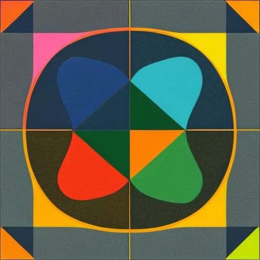  Color picture of a square with symmetry on the main diagonal,