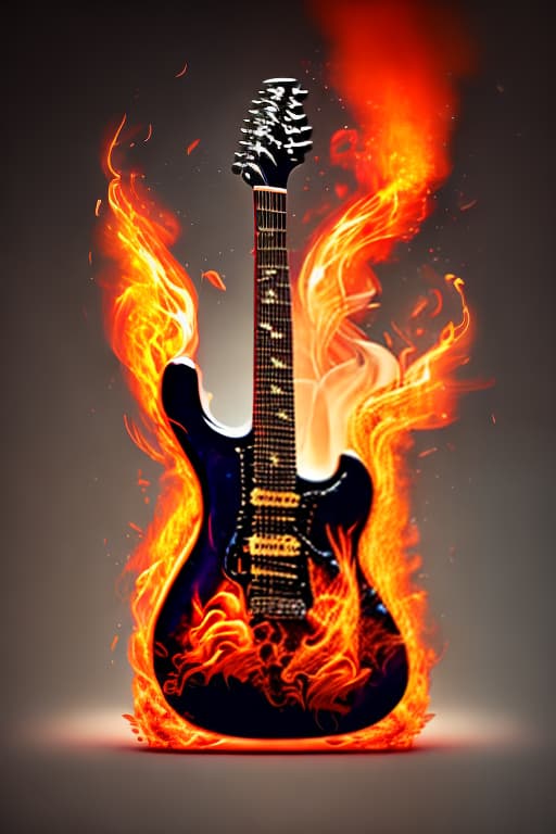  Guitar on fire