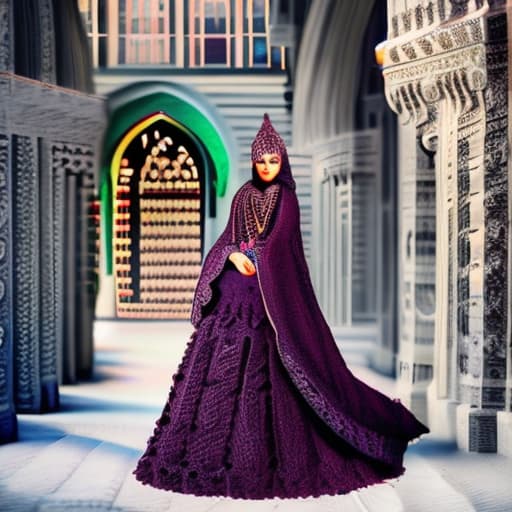 wa-vy style Muslim girl hyperrealistic, full body, detailed clothing, highly detailed, cinematic lighting, stunningly beautiful, intricate, sharp focus, f/1. 8, 85mm, (centered image composition), (professionally color graded), ((bright soft diffused light)), volumetric fog, trending on instagram, trending on tumblr, HDR 4K, 8K