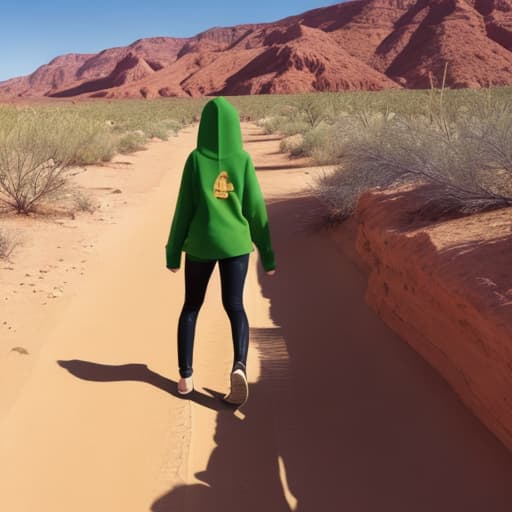  an avocado walking through the desert