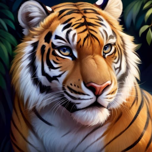  tiger, open eyes, digital art, masterpiece, 4k, fine details,