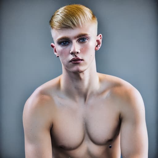 portrait+ style russian homosexual queer twink blonde very cute dude face