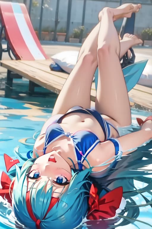  Cirno, bikini, manga style