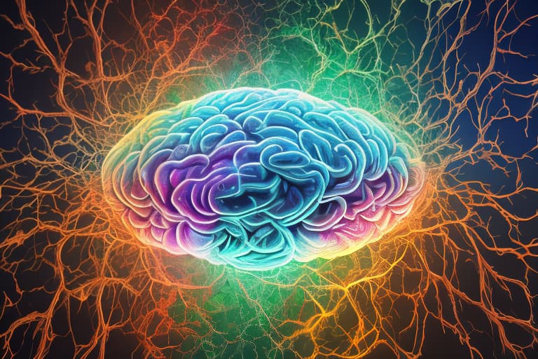  Human brain, divide into 4 parts with different colors., realistic, conventional, literal hyperrealistic, full body, detailed clothing, highly detailed, cinematic lighting, stunningly beautiful, intricate, sharp focus, f/1. 8, 85mm, (centered image composition), (professionally color graded), ((bright soft diffused light)), volumetric fog, trending on instagram, trending on tumblr, HDR 4K, 8K