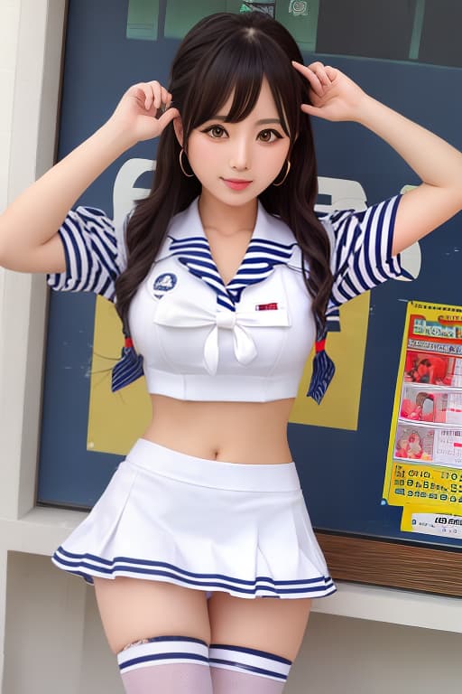  Sailor Suit Miniskirt Girls Uniform