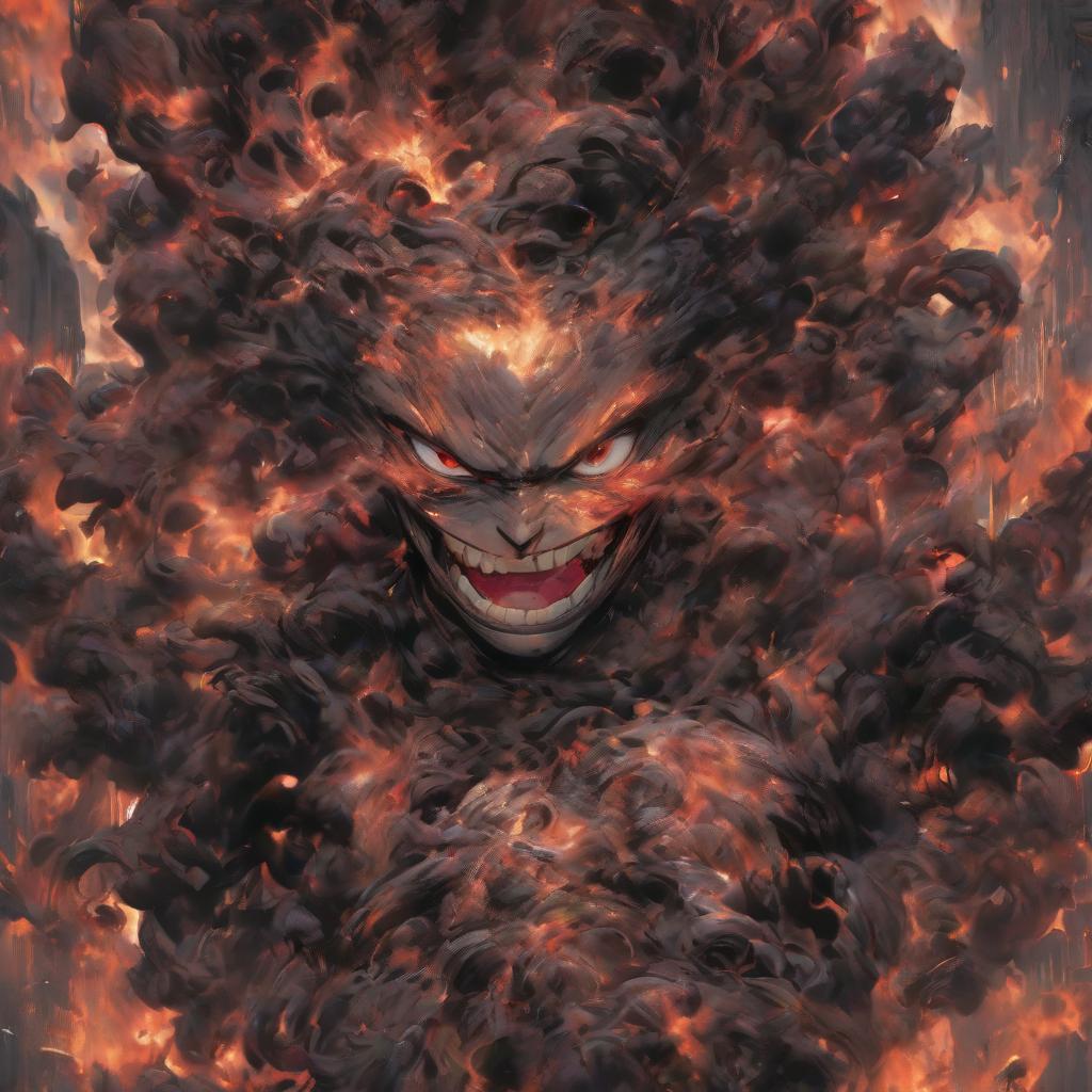  a demonic demon with chains around his neck, city on fire background, detailed anime character art, prisoner, kimetsu no yaiba, streaming on twitch, human torch, absolutely outstanding image, rising from the void, killua zoldyck portrait, the shackled, red on black, douglas smith, proto metal hyperrealistic, full body, detailed clothing, highly detailed, cinematic lighting, stunningly beautiful, intricate, sharp focus, f/1. 8, 85mm, (centered image composition), (professionally color graded), ((bright soft diffused light)), volumetric fog, trending on instagram, trending on tumblr, HDR 4K, 8K