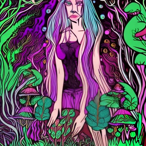  psychedelic forest witch