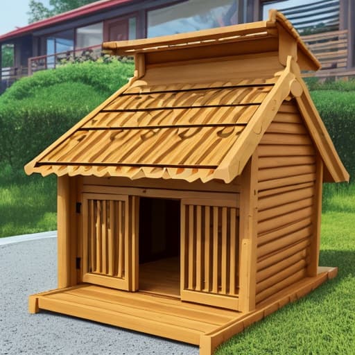  Cat villa, fully functional, wooden, similar to human villa structure,