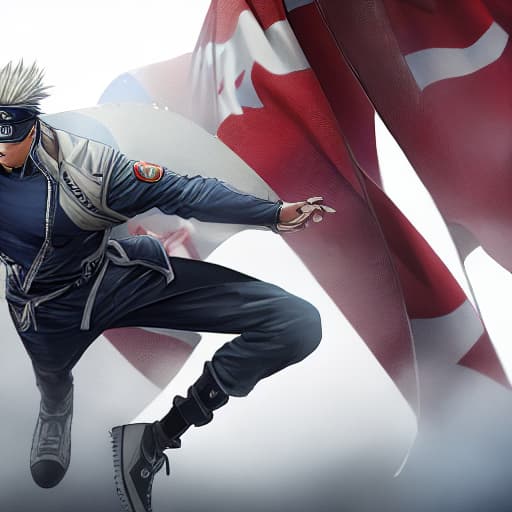  naruto with kakashi hyperrealistic, full body, detailed clothing, highly detailed, cinematic lighting, stunningly beautiful, intricate, sharp focus, f/1. 8, 85mm, (centered image composition), (professionally color graded), ((bright soft diffused light)), volumetric fog, trending on instagram, trending on tumblr, HDR 4K, 8K