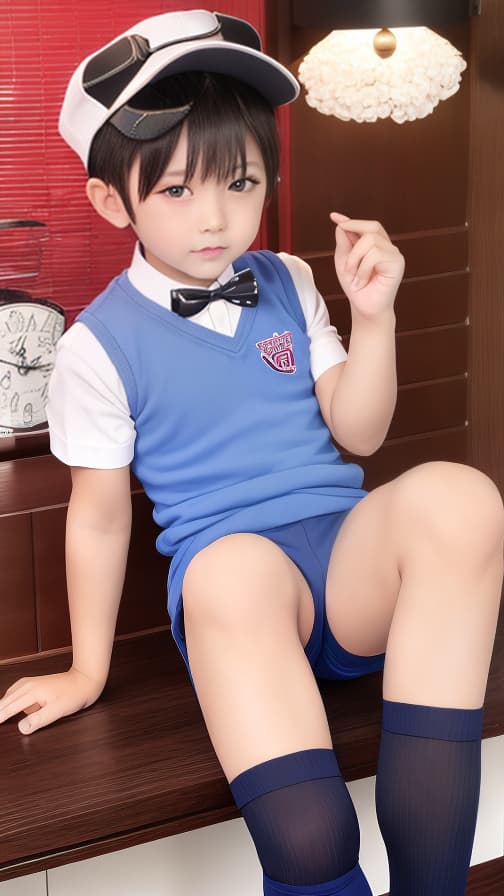  Elementary high socks hot pants boys sleeveless love hotel boys