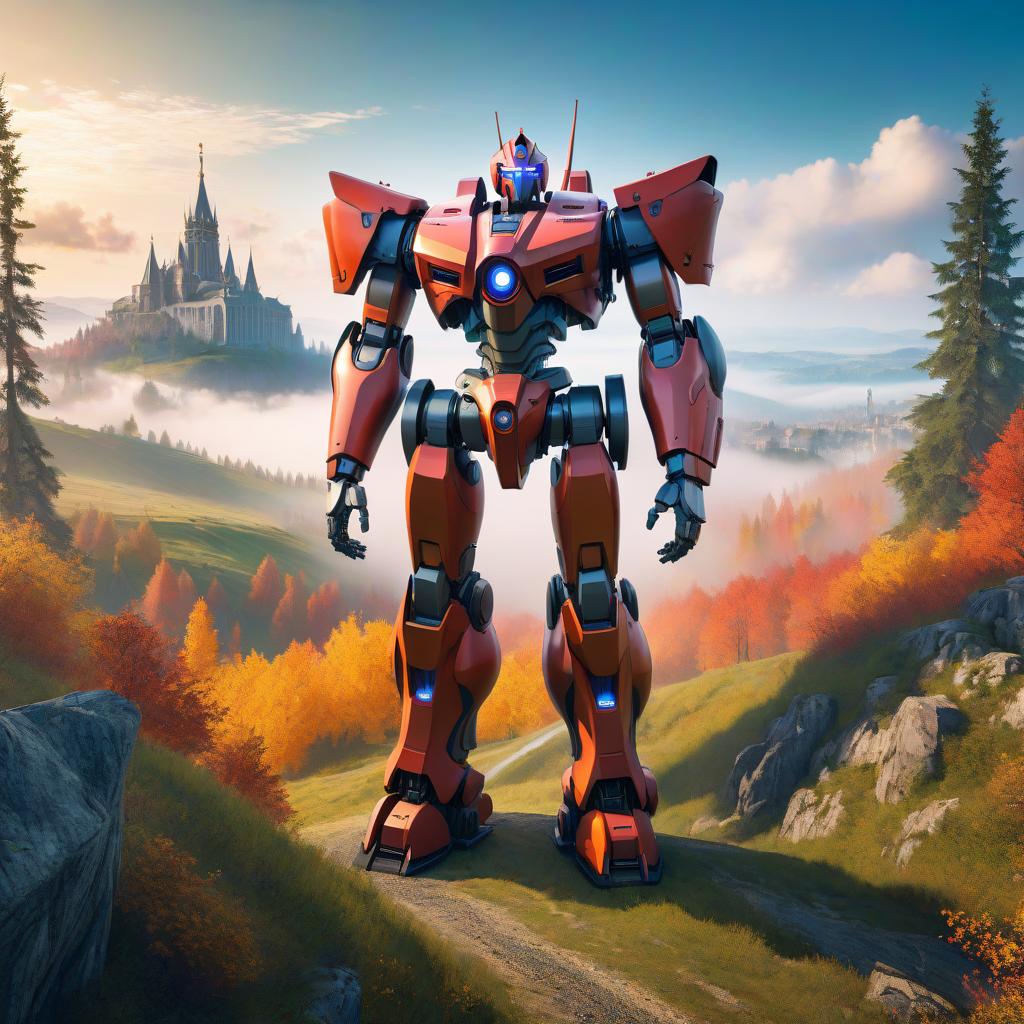  anime artwork A huge combat robot from Russia stands guard over its country. . anime style, key visual, vibrant, studio anime, highly detailed hyperrealistic, full body, detailed clothing, highly detailed, cinematic lighting, stunningly beautiful, intricate, sharp focus, f/1. 8, 85mm, (centered image composition), (professionally color graded), ((bright soft diffused light)), volumetric fog, trending on instagram, trending on tumblr, HDR 4K, 8K