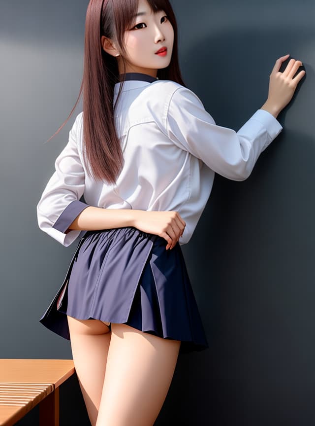  (Japan women), best quality, high resolution, highly detailed, detailed background, perfect lighting, lens flare, fantasy, nature, (classroom:1.2), detailed face, perfect face, detailed face, beautiful eyes, pretty face, (bright skin:1.3), real face, real person, real body, real photo , big, big