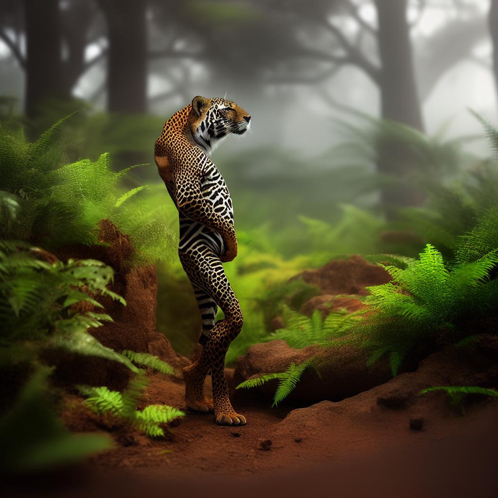  african jungle hyperrealistic, full body, detailed clothing, highly detailed, cinematic lighting, stunningly beautiful, intricate, sharp focus, f/1. 8, 85mm, (centered image composition), (professionally color graded), ((bright soft diffused light)), volumetric fog, trending on instagram, trending on tumblr, HDR 4K, 8K