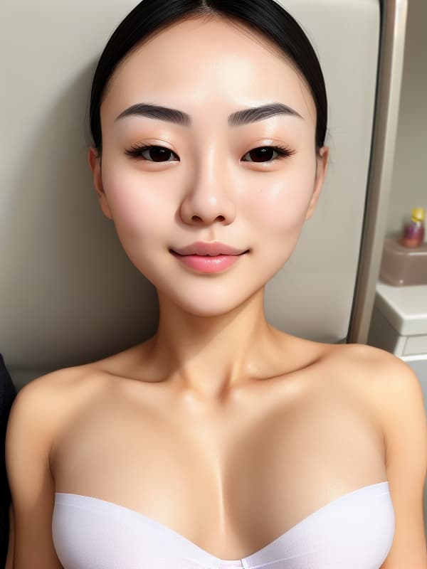  ,covered in,with one man,,facial, facial,one woman,uniform,,large,short of a person,whole body,thin,gleaming skin,cute face,thin eyebrows,thin lips,masterpiece, extremely fine and beautiful,photorealistic,Japanese