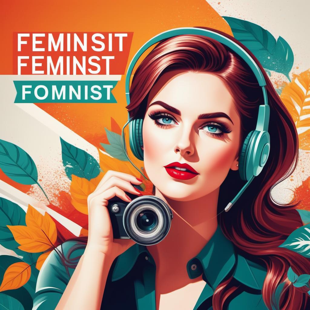  Advertising poster style feminist, . Professional, modern, product-focused, commercial, eye-catching, highly detailed