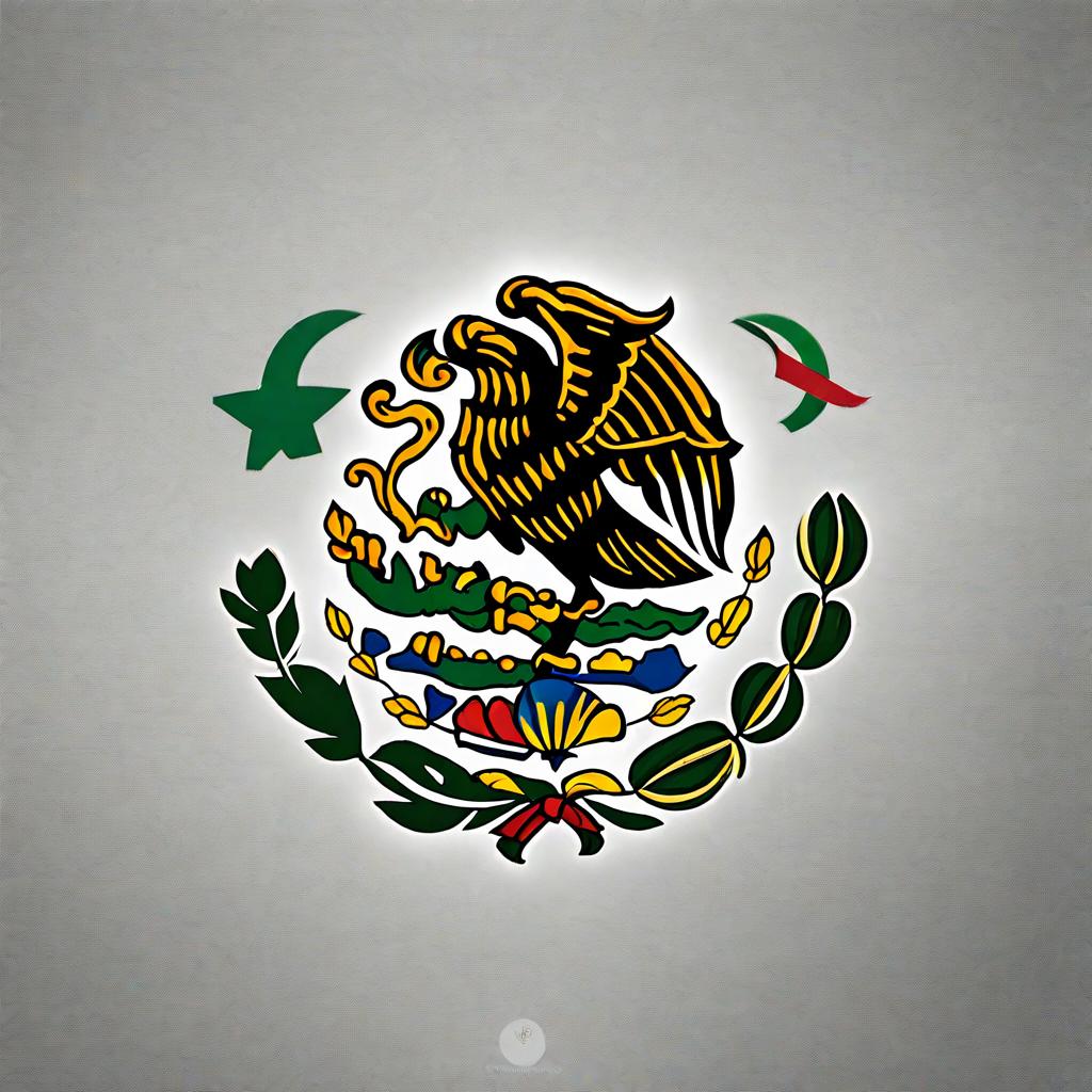  Create a logo with a mexican flag & american flag combined hyperrealistic, full body, detailed clothing, highly detailed, cinematic lighting, stunningly beautiful, intricate, sharp focus, f/1. 8, 85mm, (centered image composition), (professionally color graded), ((bright soft diffused light)), volumetric fog, trending on instagram, trending on tumblr, HDR 4K, 8K