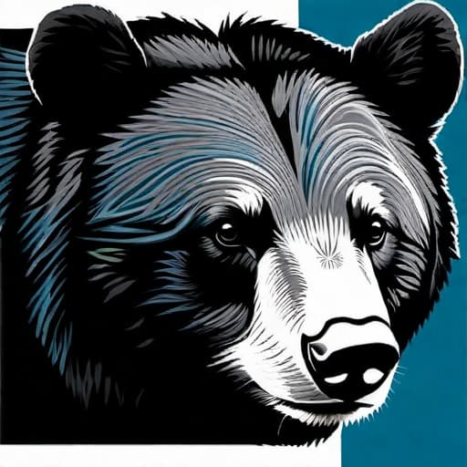  in a Bauhaus style, create image of national black bear day