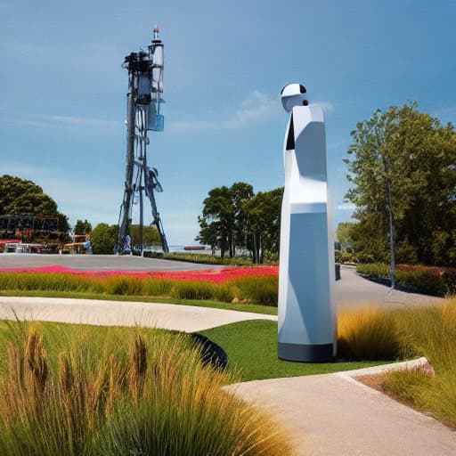  Man shaking hands with robot in a sunny background. hyperrealistic, full body, detailed clothing, highly detailed, cinematic lighting, stunningly beautiful, intricate, sharp focus, f/1. 8, 85mm, (centered image composition), (professionally color graded), ((bright soft diffused light)), volumetric fog, trending on instagram, trending on tumblr, HDR 4K, 8K