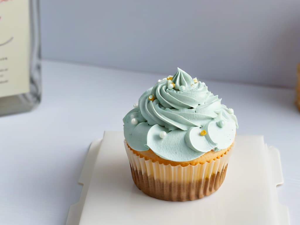  A minimalist logo design concept for a pastry shop, featuring a sleek, modern cupcake icon in a soft pastel color palette against a clean white background. The cupcake is intricately detailed, with delicate frosting swirls and a sprinkling of tiny sugar pearls on top, exuding a sense of elegance and sophistication. The overall look is simple yet eyecatching, embodying the essence of a highend pastry brand. hyperrealistic, full body, detailed clothing, highly detailed, cinematic lighting, stunningly beautiful, intricate, sharp focus, f/1. 8, 85mm, (centered image composition), (professionally color graded), ((bright soft diffused light)), volumetric fog, trending on instagram, trending on tumblr, HDR 4K, 8K