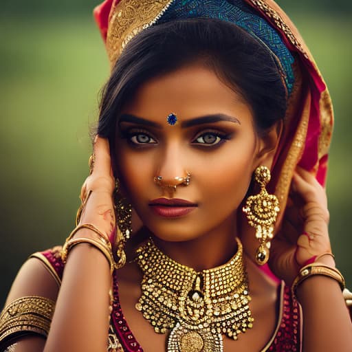 portrait+ style Indian girl