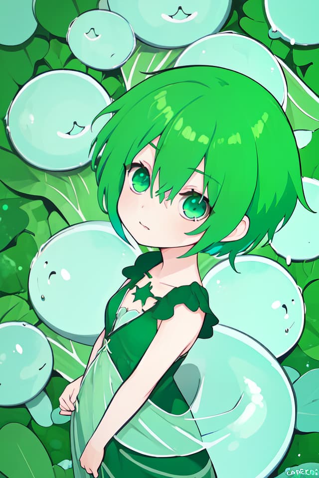  Gorgonzola of green hair character