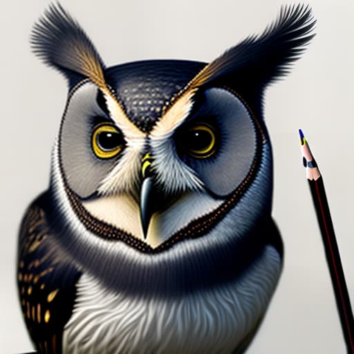 estilovintedois owl in the realistic style of drawing with a simple pencil