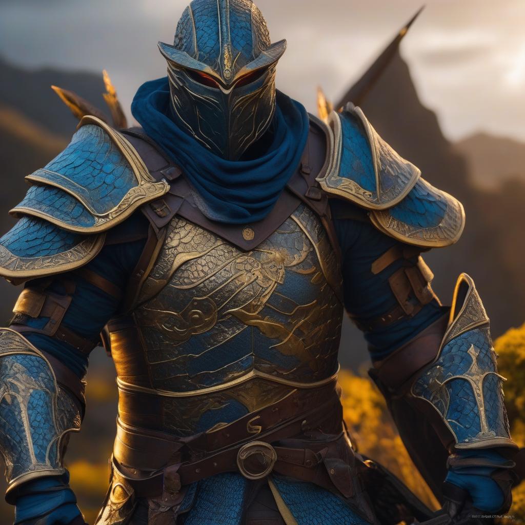  Dragonborn, Dungeons & Dragons, blue scales, yellow eyes, in a black plate armor, strong, muscular, young, paladin. hyperrealistic, full body, detailed clothing, highly detailed, cinematic lighting, stunningly beautiful, intricate, sharp focus, f/1. 8, 85mm, (centered image composition), (professionally color graded), ((bright soft diffused light)), volumetric fog, trending on instagram, trending on tumblr, HDR 4K, 8K